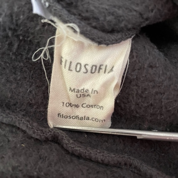 Filosofia Women’s Large (runs small) Gray Thick Bell Bottom Sweatpants Pockets - Picture 9 of 9